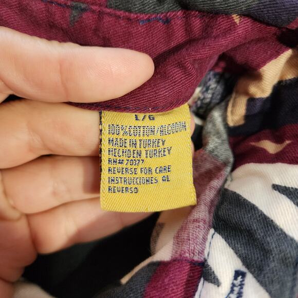 VTG Men's Aztez Flannel New River Size L Cotton Button Up Long Sleeve Southwest - Picture 4 of 8